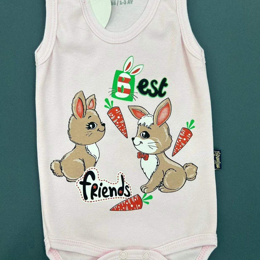 Débardeur 100% cotton en rose - babyboss mode - pour bébé Maroc -www.babyboss.ma
