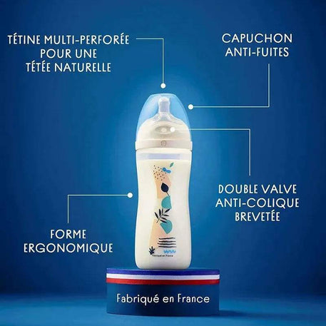 Dodie biberon 330ml plastique Bleu - Dodie - Biberon pour bébé Maroc -www.babyboss.ma