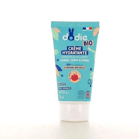 Dodie crème hydratante bio visage, corps et mains, tube de 75 ml – vue 2 – BabyBoss.ma