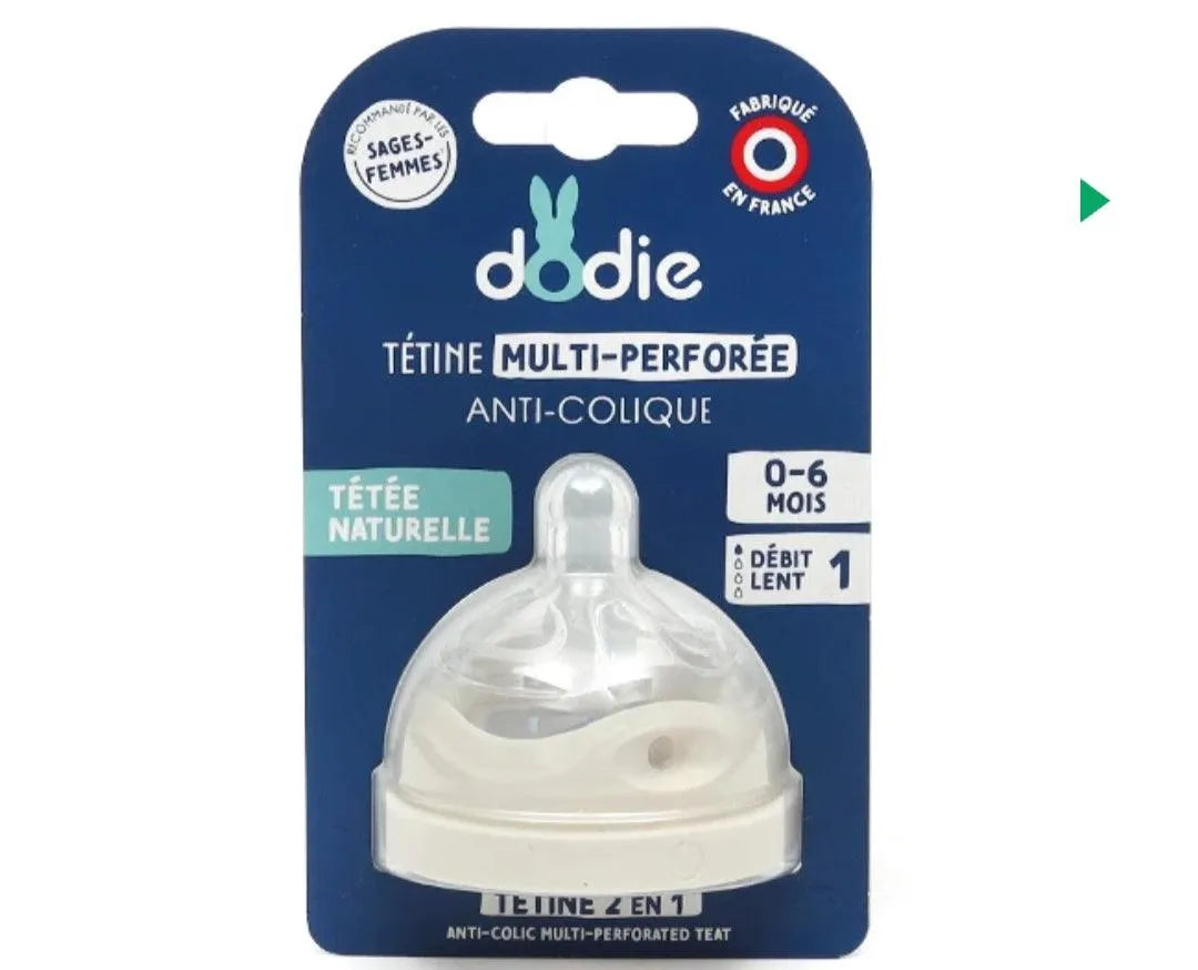 DODIE TEAT & RING TÉTINE BIOMIMÉTISME +0-6 MOIS DÉBIT debit 1
Dodie