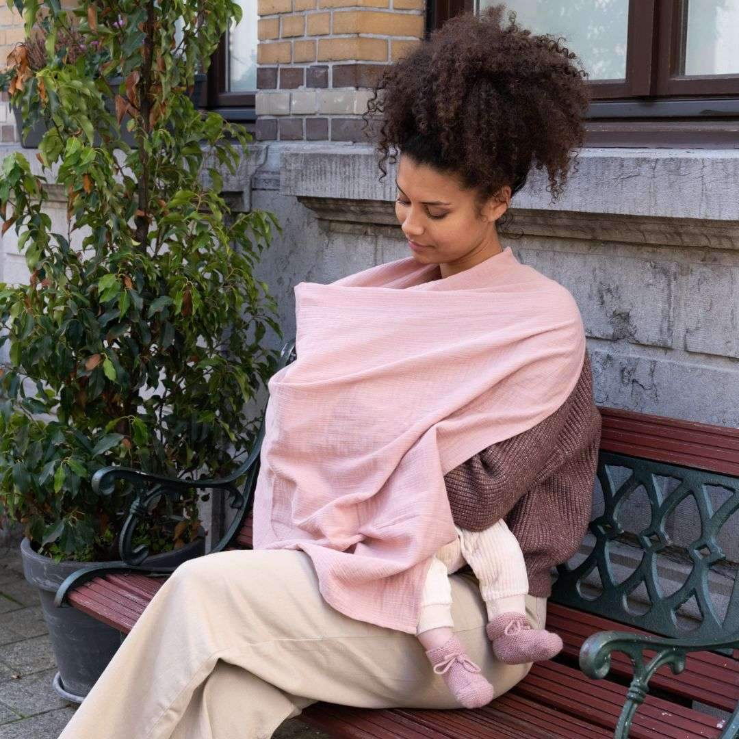 Tablier d'allaitement Mom'N Play Doomoo - Rose - Doomoo - Accessoires d'allaitement pour bébé Maroc -www.babyboss.ma