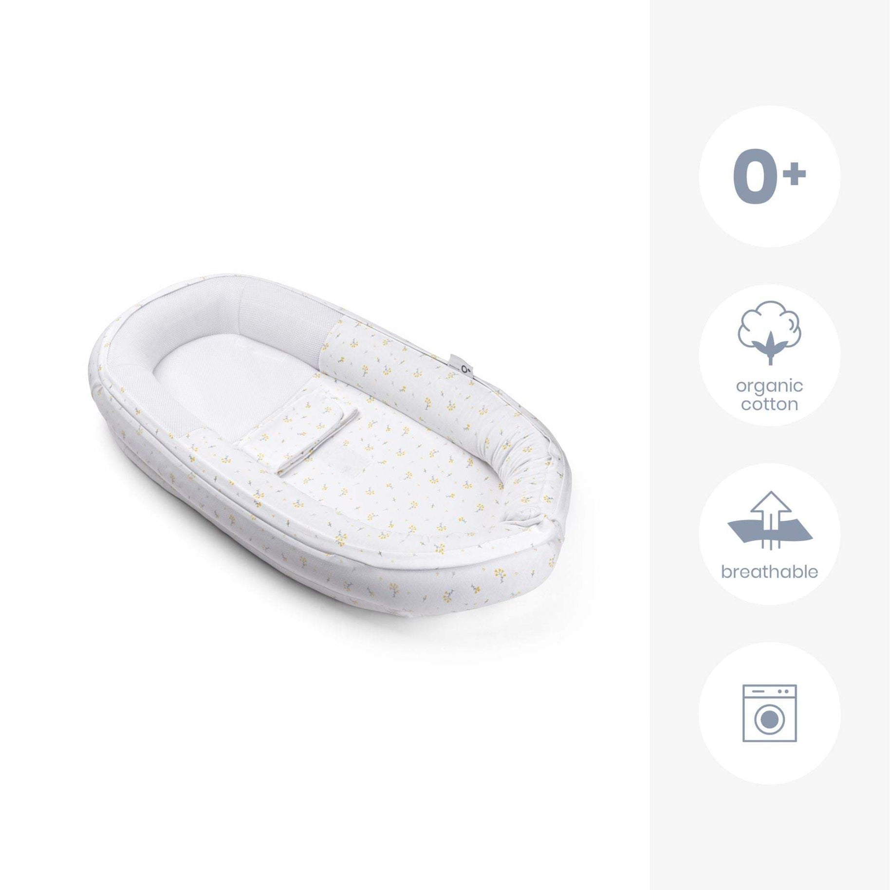 Cocoon Réducteur De Lit Tetra Jersey Doomoo - Fleurit - Doomoo - Réducteurs Lit Bébé pour bébé Maroc -www.babyboss.ma