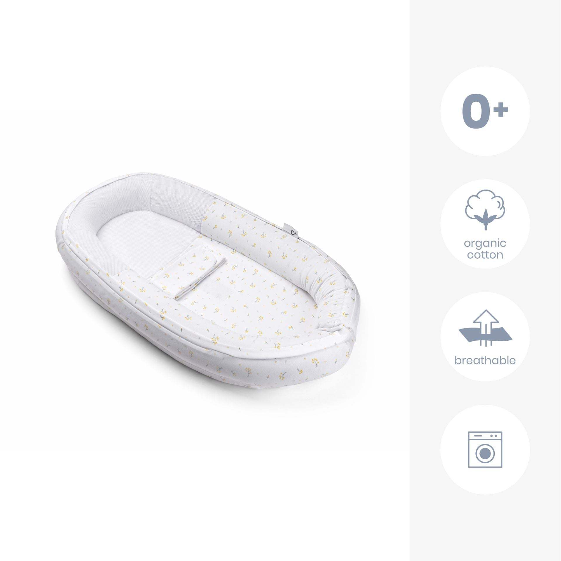 Cocoon Réducteur De Lit Tetra Jersey Doomoo - Fleurit - Doomoo - Réducteurs Lit Bébé pour bébé Maroc -www.babyboss.ma