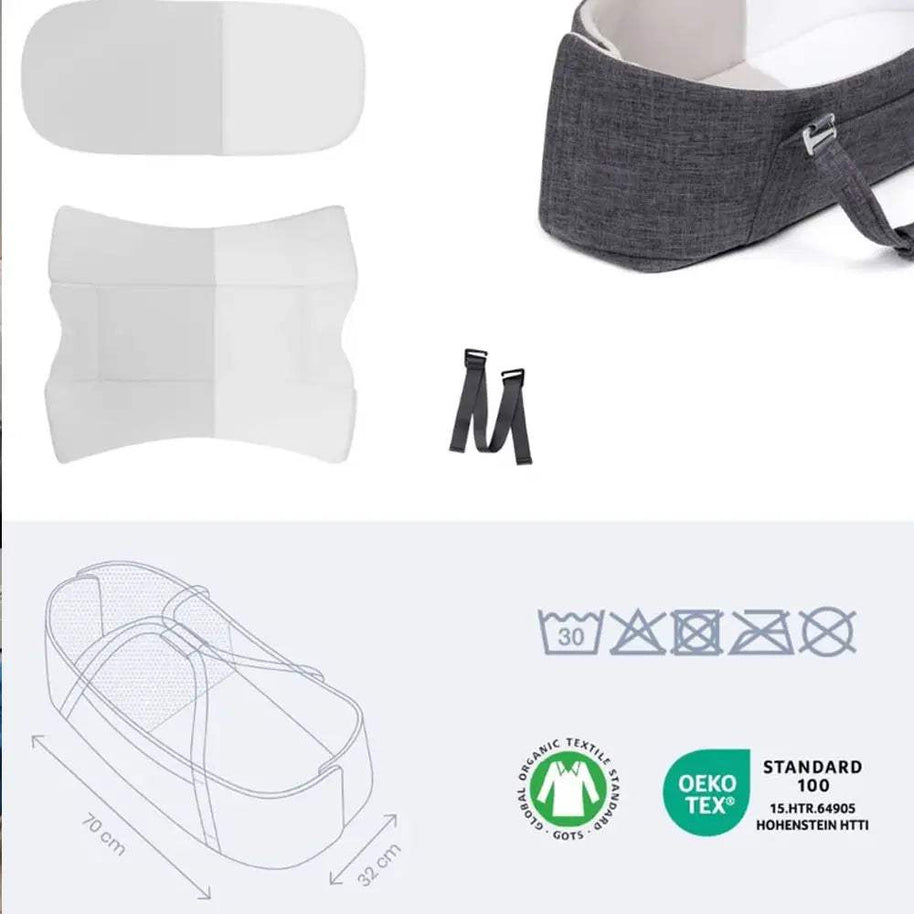 Doomoo Couffin Bébé Nest&Go - Gris - Doomoo - Berceaux pour bébé Maroc -www.babyboss.ma