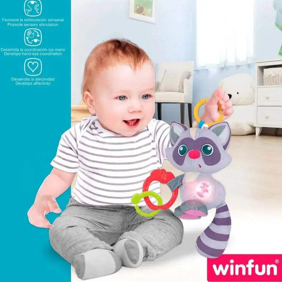 Doudou raton laveur – Winfun - Winfun - Jeux et jouets pour bébé Maroc -www.babyboss.ma