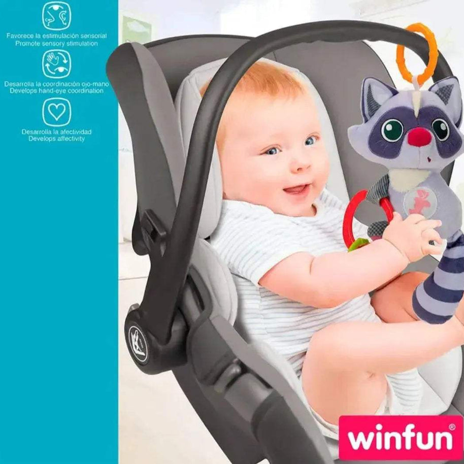 Doudou raton laveur – Winfun - Winfun - Jeux et jouets pour bébé Maroc -www.babyboss.ma