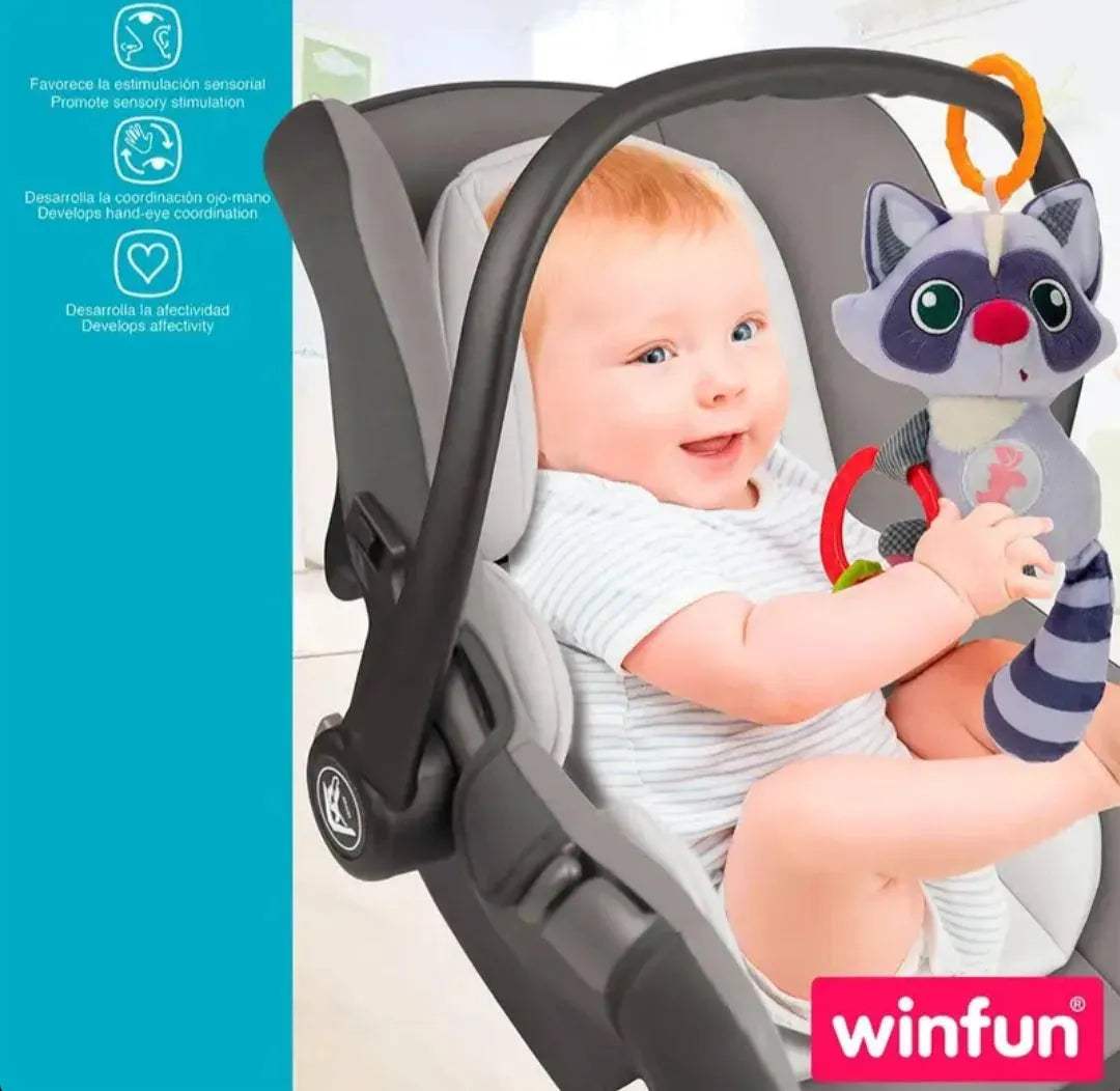 Doudou raton laveur – Winfun - Winfun - Jeux et jouets pour bébé Maroc -www.babyboss.ma