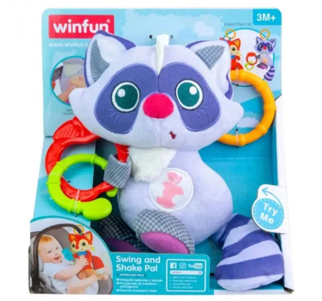 Doudou raton laveur – Winfun - Winfun - Jeux et jouets pour bébé Maroc -www.babyboss.ma