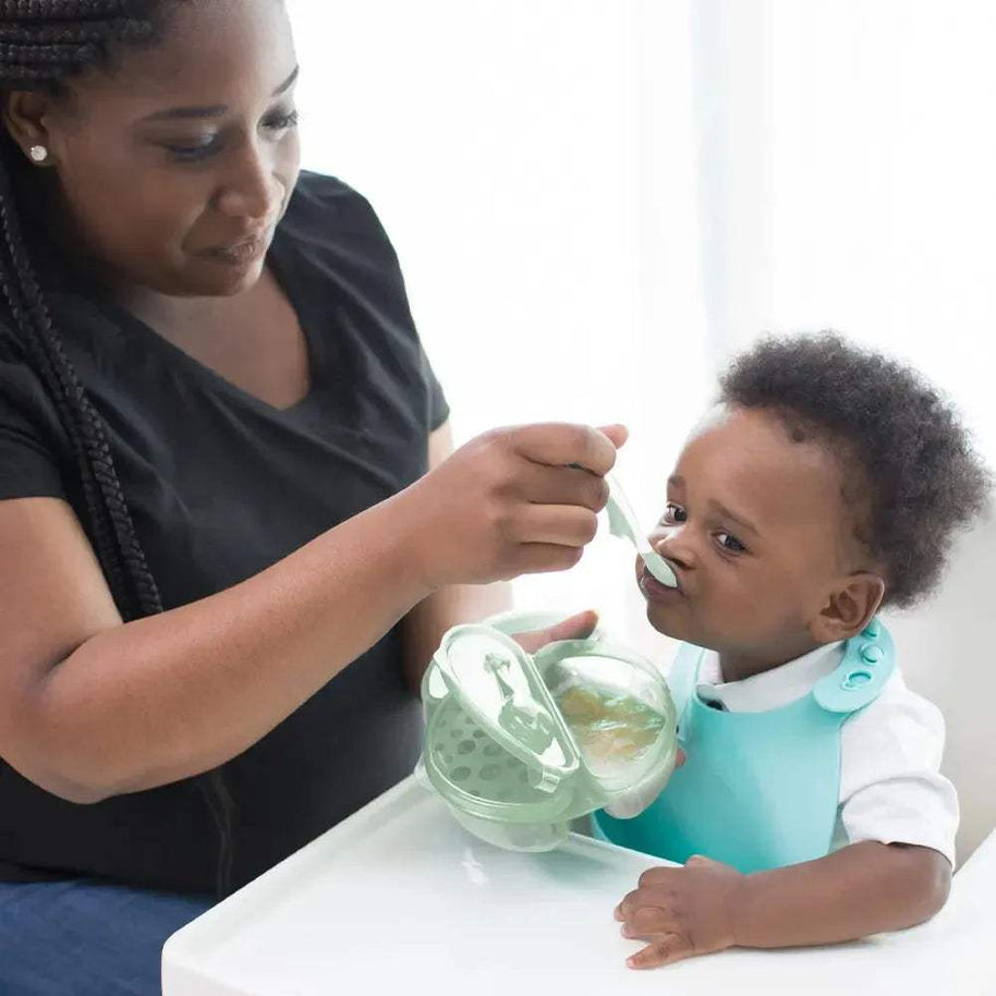 Dr. Brown's Bol & Cuillère à Couvercles Travel Fresh™ 4M+ - Vert - Dr. Brown's - Bols pour bébé Maroc -www.babyboss.ma