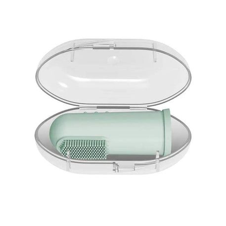 Dr. Brown's Brosse à dents en silicone avec étui 3M+ - Vert - Dr. Brown's - Brosse à dents pour bébé Maroc -www.babyboss.ma