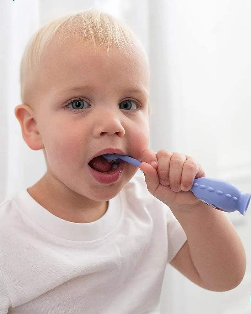 Dr. Brown's Brosse à Dents Monster 1-4A - Mauve - Dr. Brown's - Brosse à dents pour bébé Maroc -www.babyboss.ma