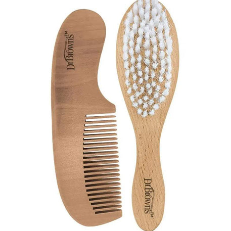 Dr. Brown's Brosse & Peigne Doux en Bois - Dr. Brown's - Manucure pour bébé Maroc -www.babyboss.ma