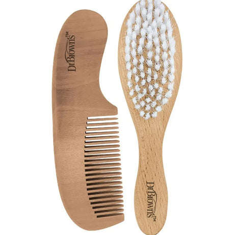 Dr. Brown's Brosse & Peigne Doux en Bois - Dr. Brown's - pour bébé maroc