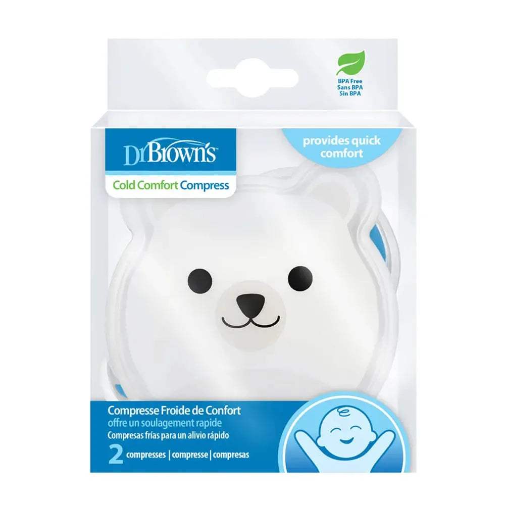 Dr. Brown's Pack de 2 Compresses Froides - Ours & Baleine - Dr. Brown's - Compresses Stériles pour bébé Maroc -www.babyboss.ma