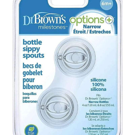 Dr. Brown's Pack de 2 Tétines Transition à bec Cole étroit - Dr. Brown's - Tétines pour bébé Maroc -www.babyboss.ma