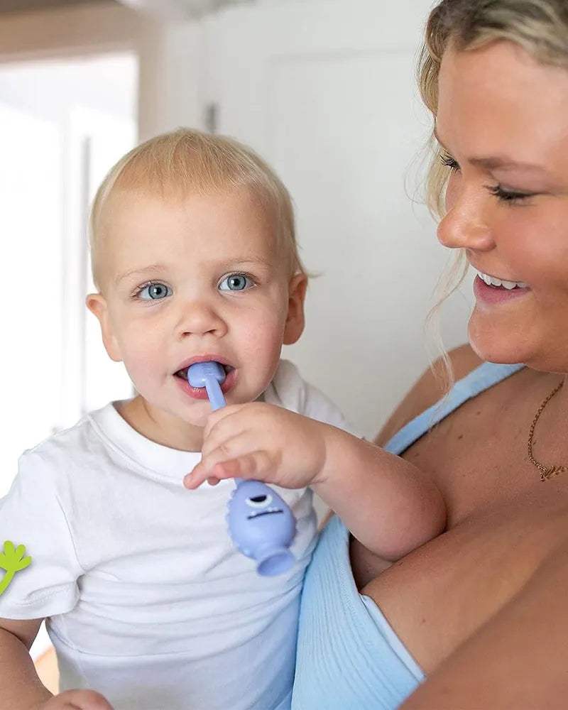 Dr. Brown's Brosse à Dents Monster 1-4A - Mauve - Dr. Brown's - Brosse à dents - Babyboss.ma