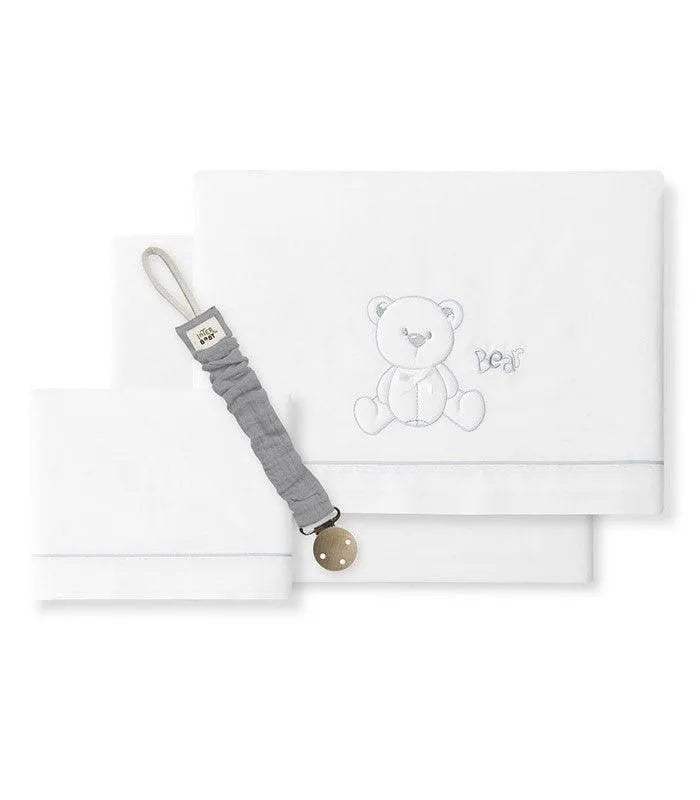 Draps berceau BEAR BOW 100% Coton Interbaby - BABYBOSS sommeil - pour bébé Maroc -www.babyboss.ma