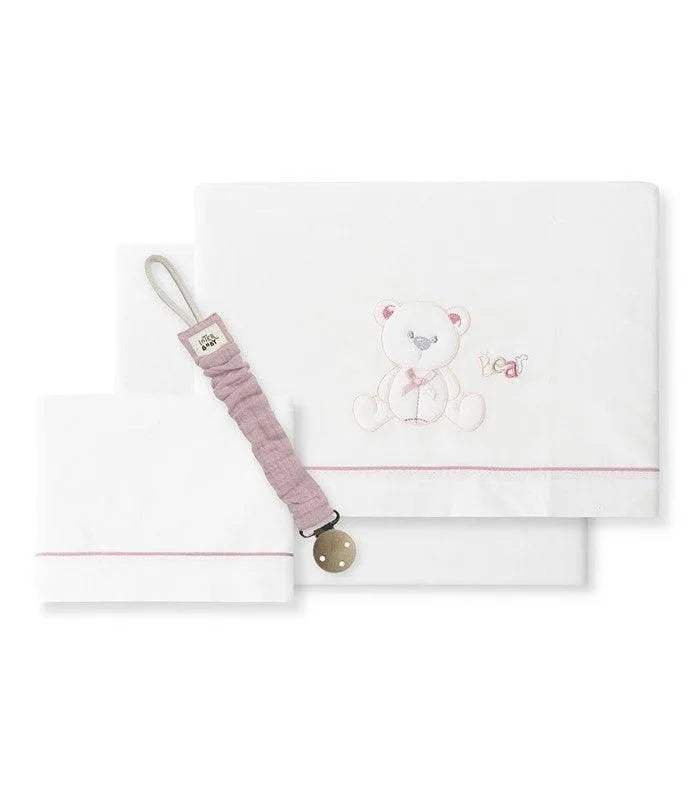 Draps berceau BEAR BOW 100% Coton Interbaby - BABYBOSS sommeil - pour bébé Maroc -www.babyboss.ma