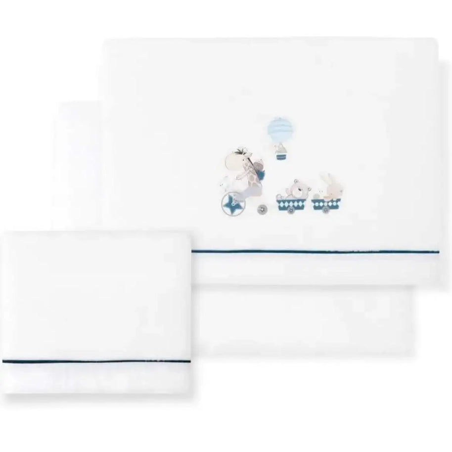 Draps berceau girafe BOW 100% Coton Interbaby - Interbaby - pour bébé Maroc -www.babyboss.ma