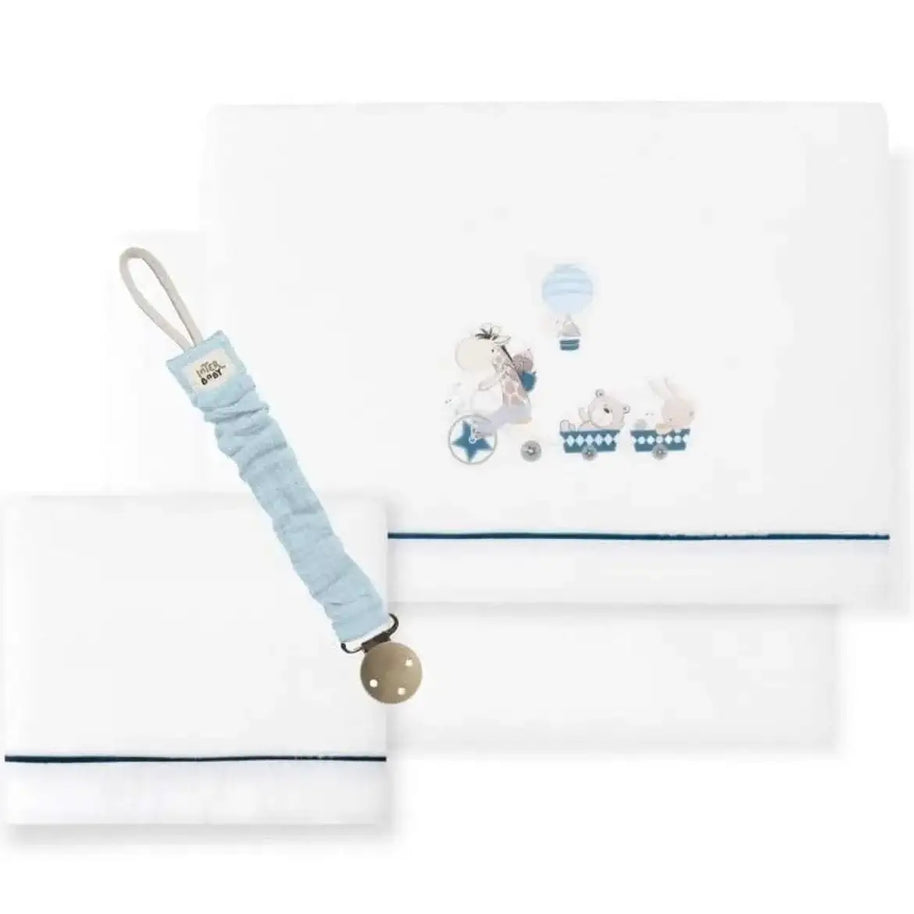 Draps berceau girafe BOW 100% Coton Interbaby - Interbaby - pour bébé Maroc -www.babyboss.ma