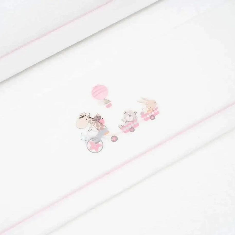 Draps berceau girafe BOW 100% Coton Interbaby - Interbaby - pour bébé Maroc -www.babyboss.ma