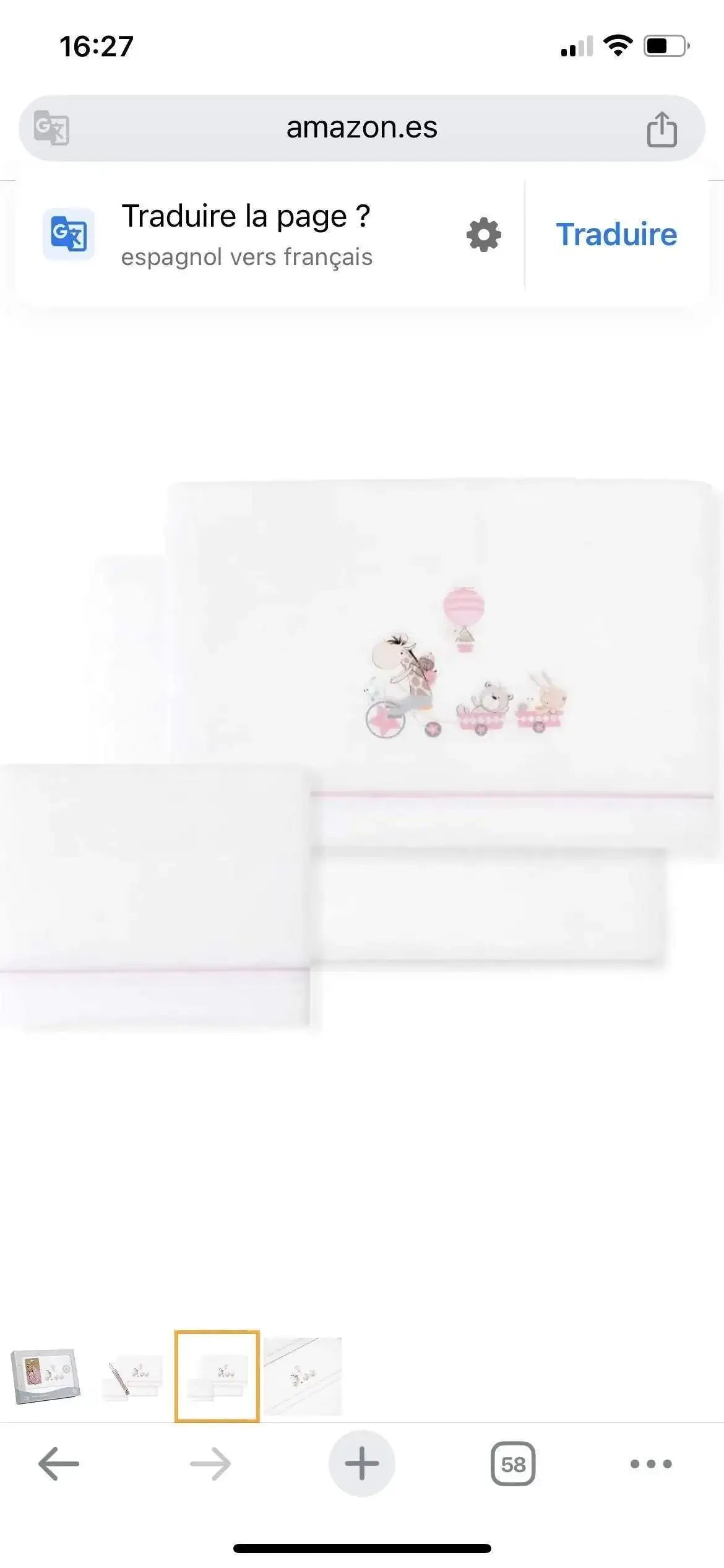 Draps berceau girafe BOW 100% Coton Interbaby - Interbaby - pour bébé Maroc -www.babyboss.ma