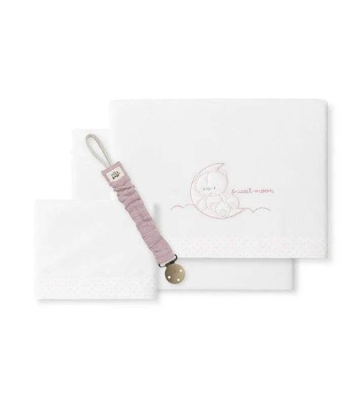 Draps de berceau SWEET MOON 100% Coton Interbaby - Interbaby - pour bébé Maroc -www.babyboss.ma