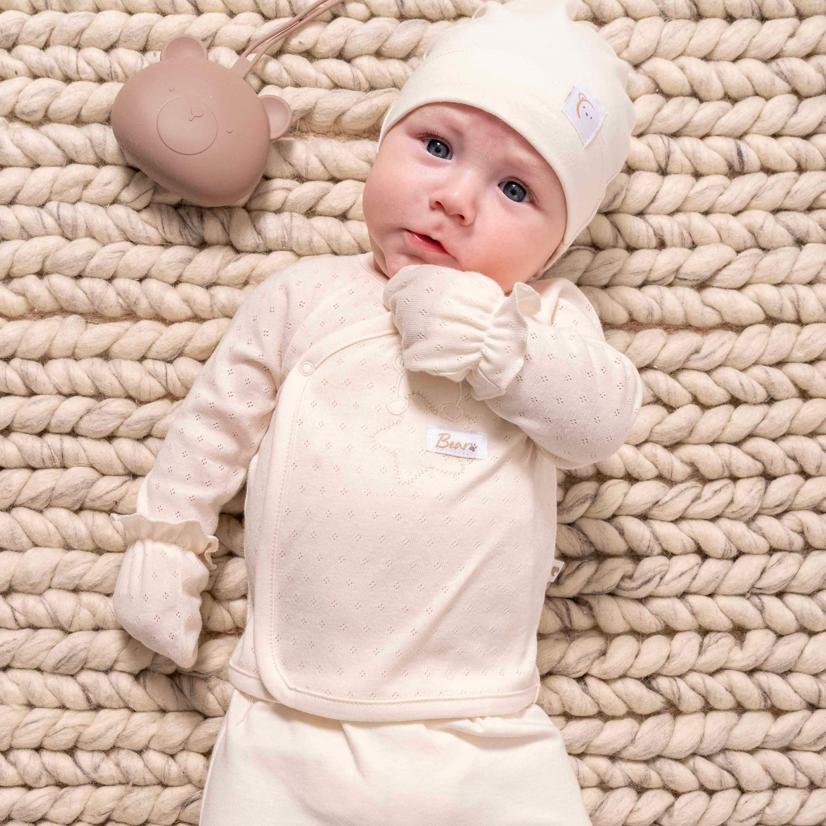 Pack 5 pieces beige - Caramell - Pack naissance pour bébé Maroc -www.babyboss.ma