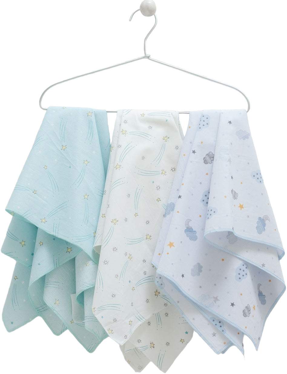 Couverture tissée 3 pièces 80x90 -Caramell - Caramell - Bandana pour bébé Maroc -www.babyboss.ma