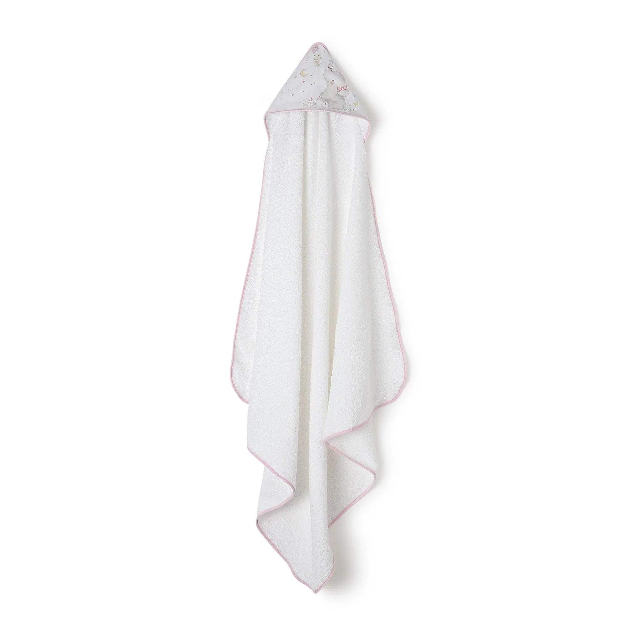 Ensemble Cape de Bain et Dou Dou Bco/Éléphant Rose - Interbaby - pour bébé Maroc -www.babyboss.ma