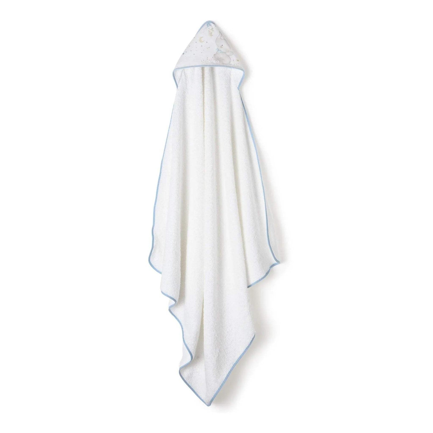 Ensemble Cape de Bain et Dou Dou Éléphant Bco/Bleu - Interbaby - pour bébé Maroc -www.babyboss.ma