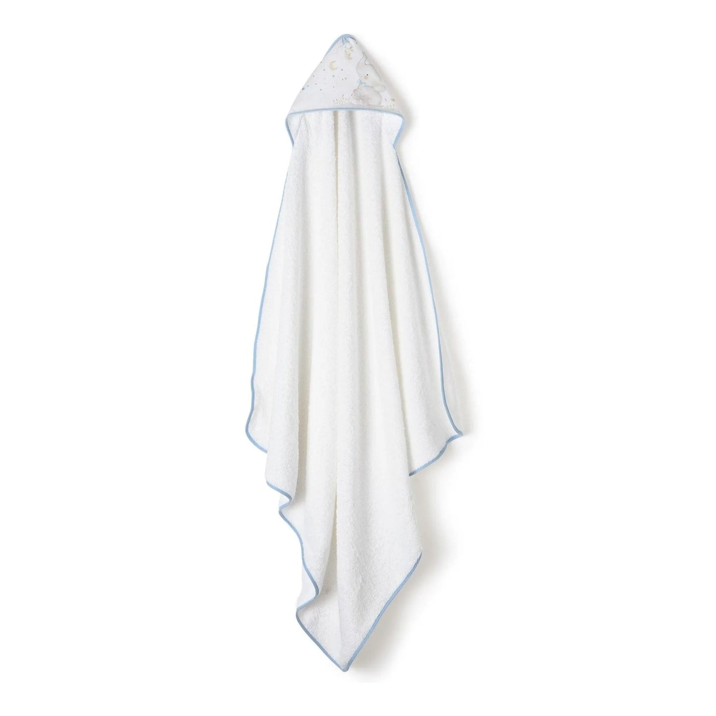 Ensemble Cape de Bain et Dou Dou Éléphant Bco/Bleu - Babyboss.ma - Interbaby - pour bébé maroc