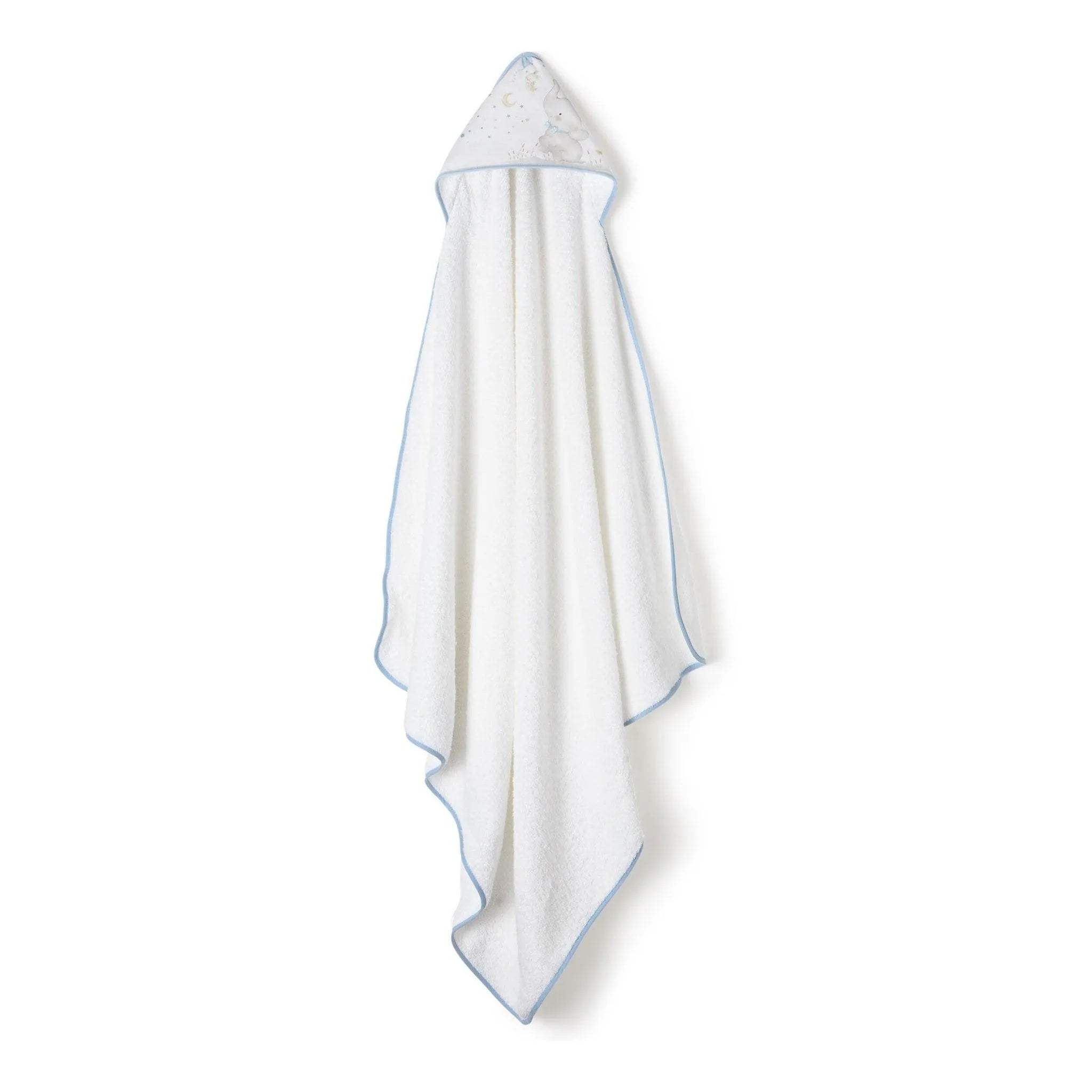 Ensemble Cape de Bain et Dou Dou Éléphant Bco/Bleu - Interbaby - pour bébé Maroc -www.babyboss.ma