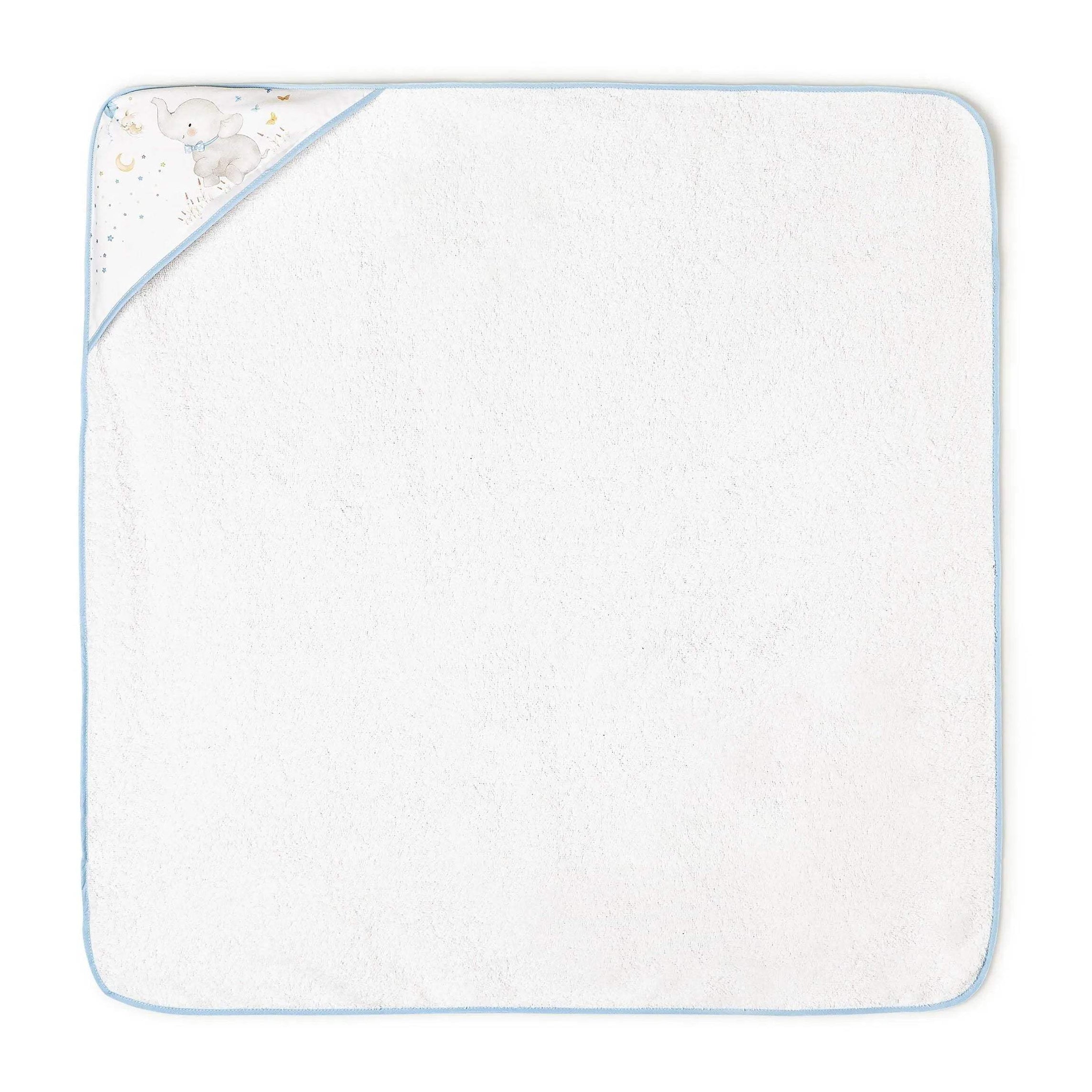 Ensemble Cape de Bain et Dou Dou Éléphant Bco/Bleu - Interbaby - pour bébé Maroc -www.babyboss.ma