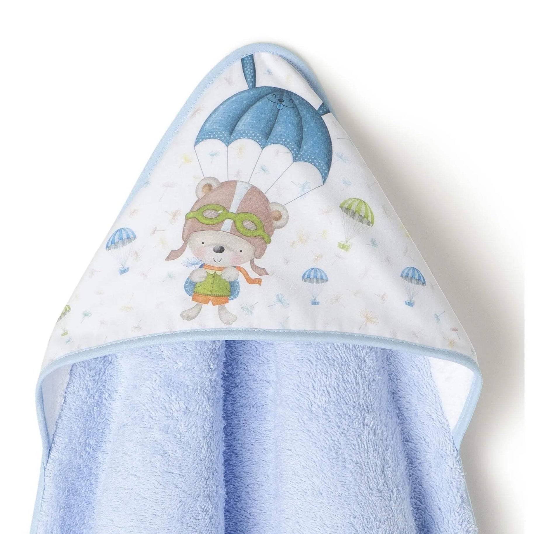 Ensemble Cape de Bain Parachutiste Bleu et Dou Dou - Interbaby - pour bébé Maroc -www.babyboss.ma