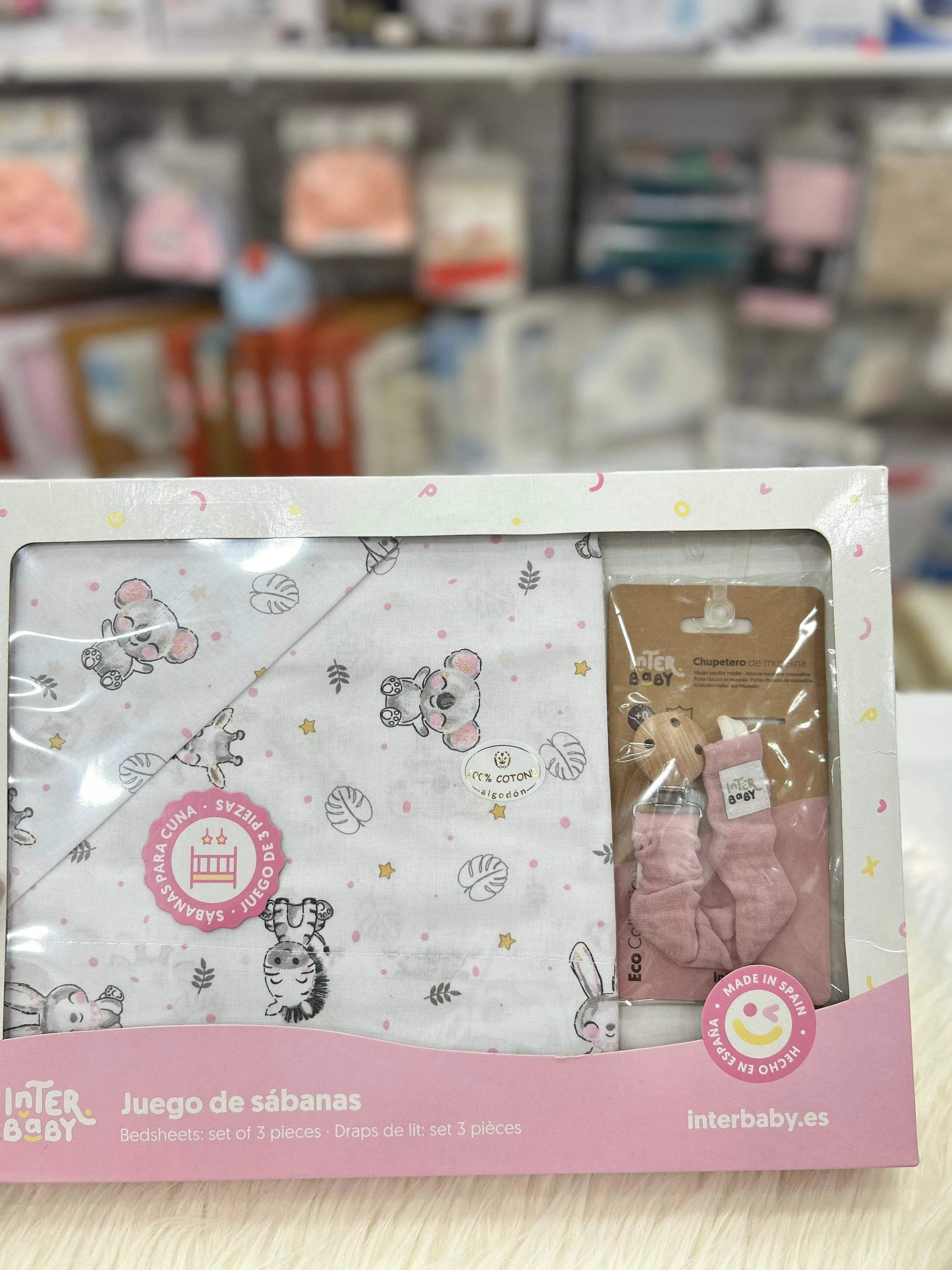 Ensemble de 3 pièces de drapsen coton Interbaby - Interbaby - pour bébé Maroc -www.babyboss.ma