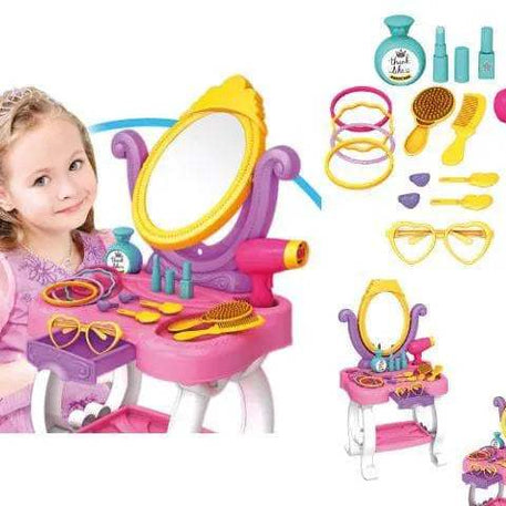Ensemble de Table de Beauté Princesse – 15 Pièces de Maquillage et Accessoires pour Enfants - babyboss toys - pour bébé Maroc -www.babyboss.ma