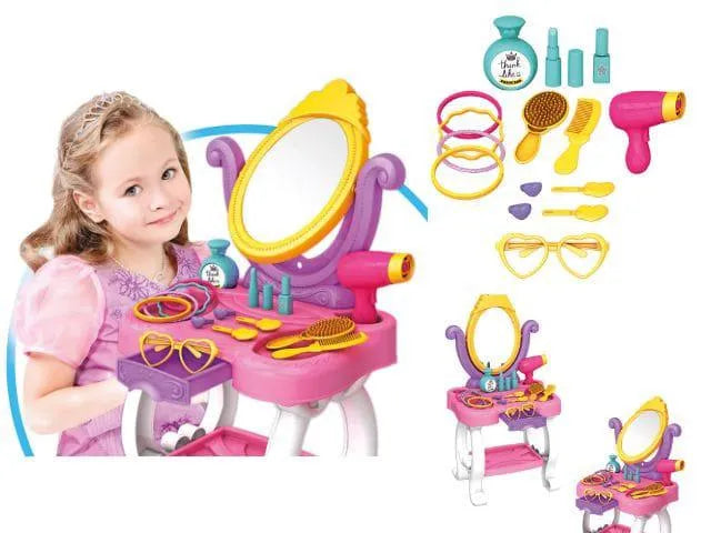 Ensemble de Table de Beauté Princesse – 15 Pièces de Maquillage et Accessoires pour Enfants - babyboss toys - pour bébé maroc