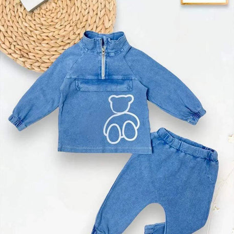 Ensemble pour les garçons bleu - Babybuu - pour bébé Maroc -www.babyboss.ma