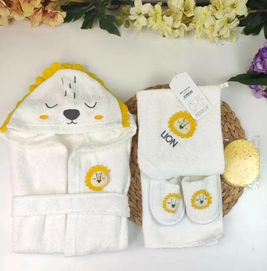 Ensemble sortie de bain pour bébé motif lion-Bebitof - Babyboss.ma - Bebitof - pour bébé maroc