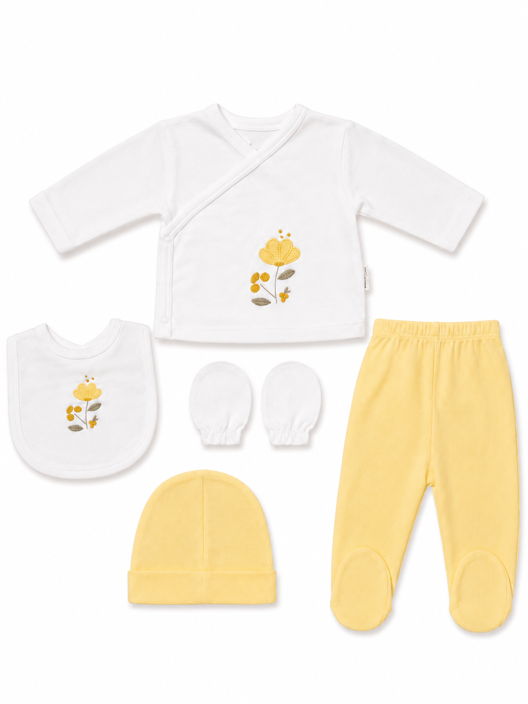 Ensemble naissance 5 pieces en coton 0-3 mois