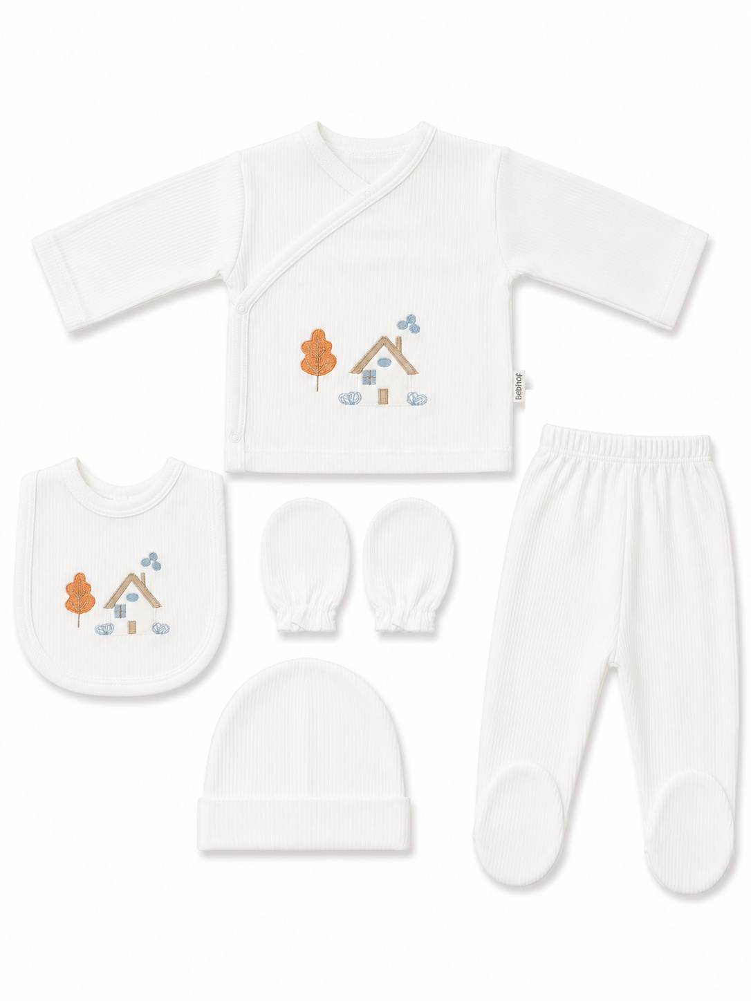 Ensemble naissance 5 pieces en coton 0-3 mois