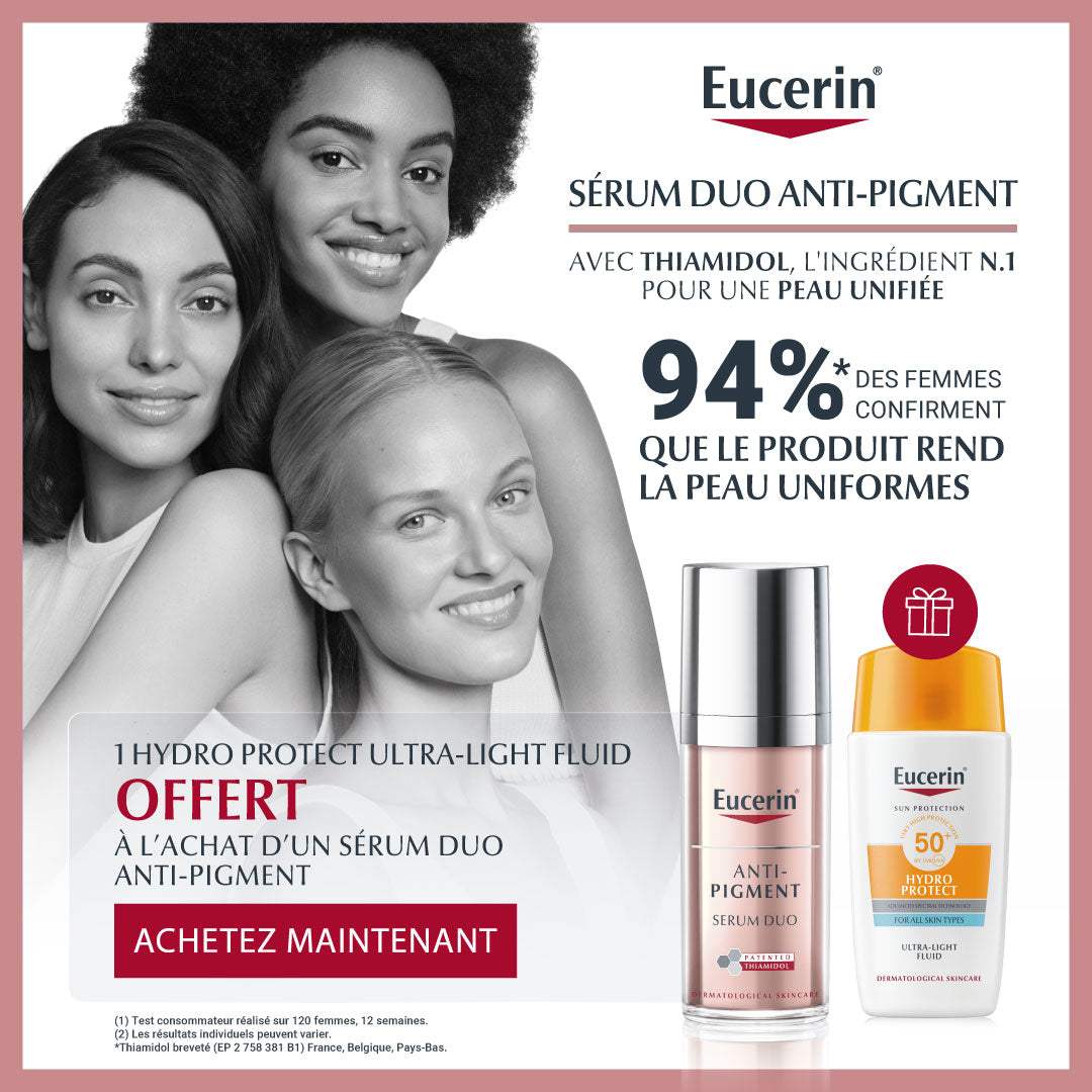 PACK EUCERIN Anti-Pigment Sérum Duo 30ml + ECRAN HYDRO PROTECT SPF50+ 50ML OFFERT - Eucerin - pour bébé Maroc -www.babyboss.ma