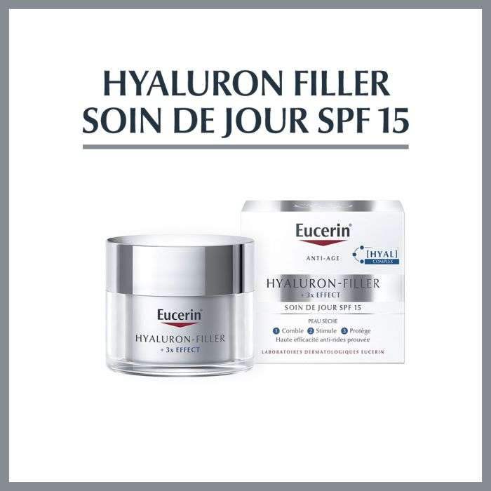 EUCERIN HYALURON FILLER 3x EFFECT Soin De Jour 50 Ml pack promo + PHOTOAGING CONTROL SPF50 50ML OFFERT - Eucerin - pour bébé Maroc -www.babyboss.ma