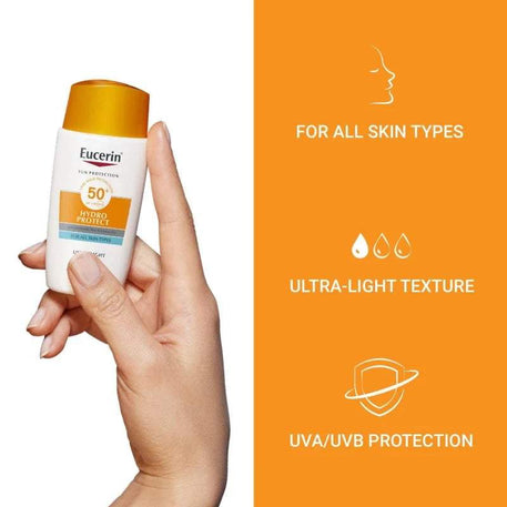Eucerin Ecran Hydro Protect Fluid Spf50+ 50ml - Eucerin - Solaire pour bébé Maroc -www.babyboss.ma