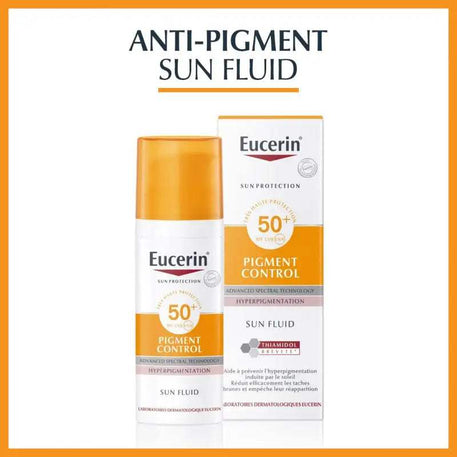 EUCERIN SUN PROTECTION PIGMENT CONTROL Fluid Protection Spf 50+ 50 Ml = 2 ANTI-PIGMENT SÉRUM DUO FORMAT VOYAGE OFFERTS - Eucerin - pour bébé Maroc -www.babyboss.ma