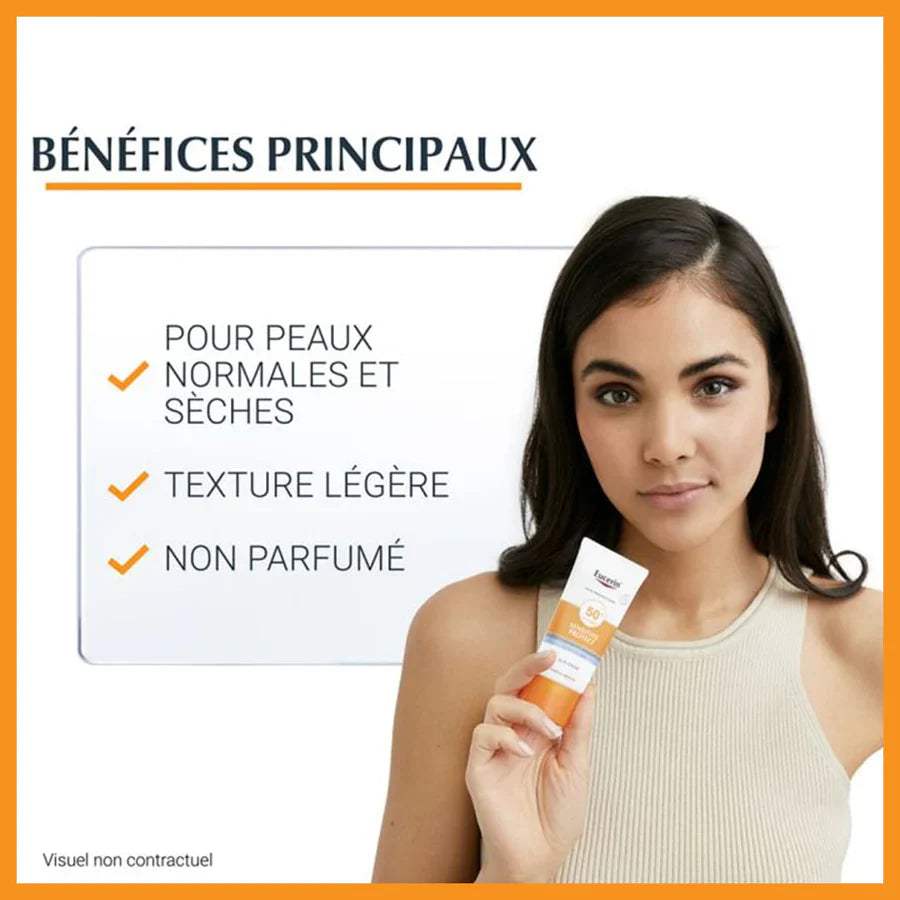 Eucerin Sun PROTECTION SPF50+ Sensitive Protect Crème Solaire 50ml - Eucerin - Protection solaire pour bébé Maroc -www.babyboss.ma