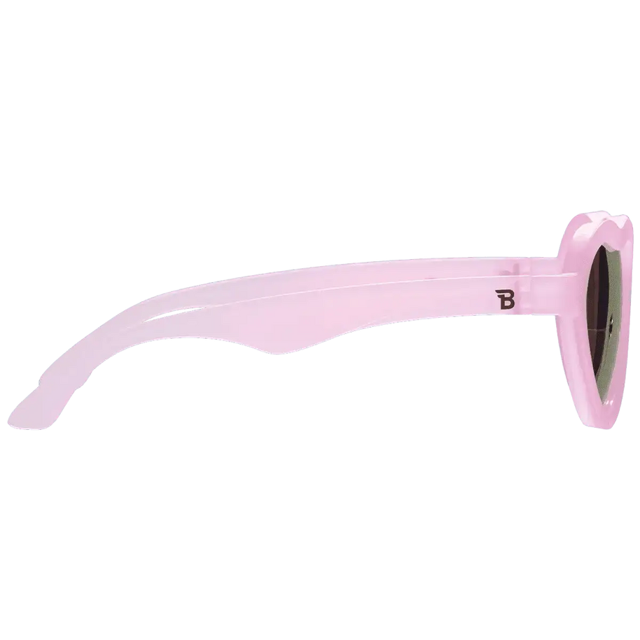 Lunettes de Soleil Babiators - Frosted Pink Heart | Purple Polarized Mirrored Lenses - Babiators Sunglasses - Sunglasses pour bébé Maroc -www.babyboss.ma