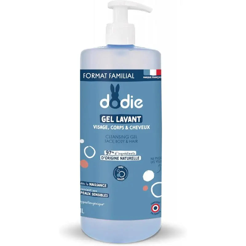 Gel Lavant 3en1 Flacon Pompe Dodie - 1L - Dodie - Gels Douche - Babyboss.ma