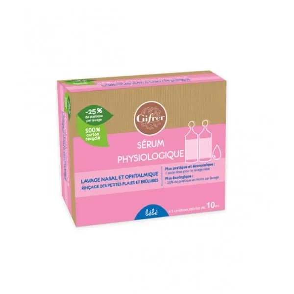 Gifrer Sérum Physiologique Boite de 12 Unidoses de 5ml - Babyboss.ma - Dodie - pour bébé maroc